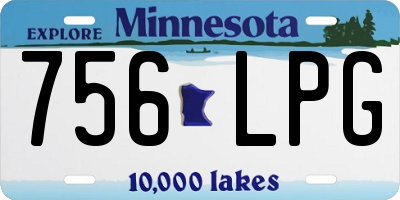 MN license plate 756LPG