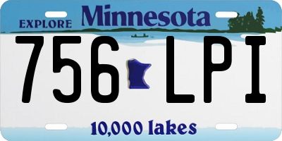 MN license plate 756LPI