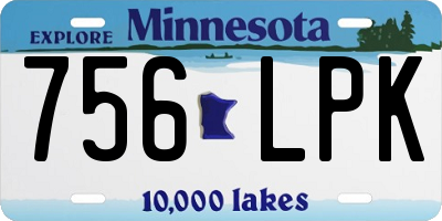 MN license plate 756LPK