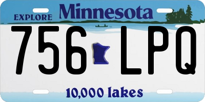 MN license plate 756LPQ