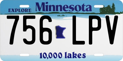 MN license plate 756LPV