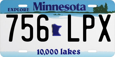 MN license plate 756LPX
