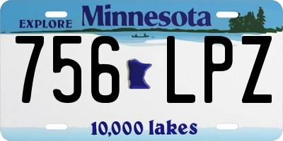 MN license plate 756LPZ