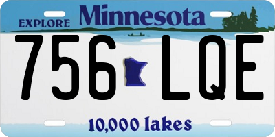 MN license plate 756LQE