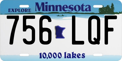 MN license plate 756LQF