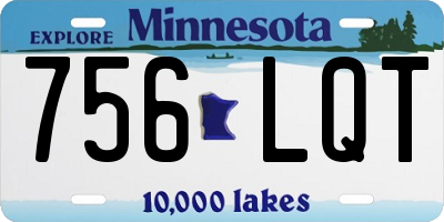 MN license plate 756LQT