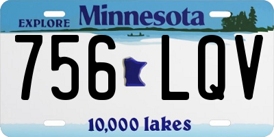 MN license plate 756LQV