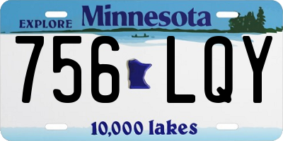 MN license plate 756LQY