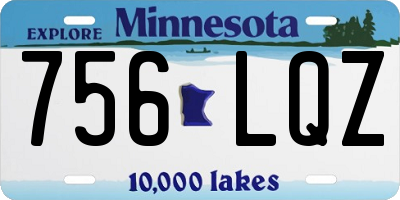 MN license plate 756LQZ