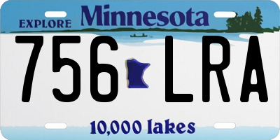 MN license plate 756LRA