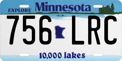 MN license plate 756LRC