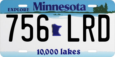 MN license plate 756LRD