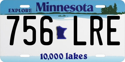 MN license plate 756LRE