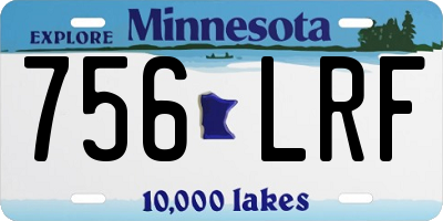 MN license plate 756LRF