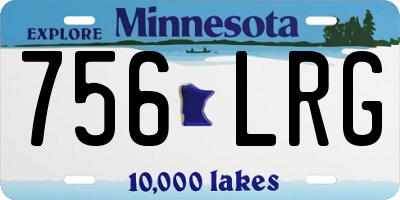 MN license plate 756LRG