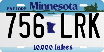 MN license plate 756LRK