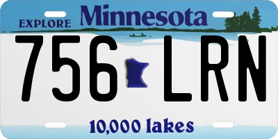 MN license plate 756LRN