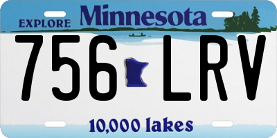 MN license plate 756LRV
