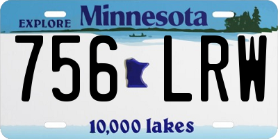 MN license plate 756LRW