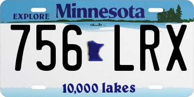 MN license plate 756LRX