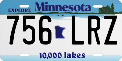 MN license plate 756LRZ