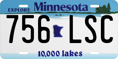 MN license plate 756LSC