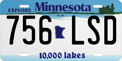 MN license plate 756LSD
