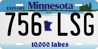 MN license plate 756LSG