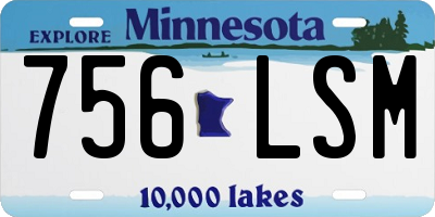 MN license plate 756LSM