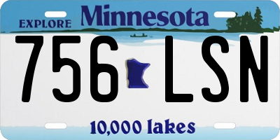 MN license plate 756LSN