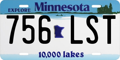 MN license plate 756LST