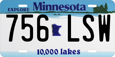 MN license plate 756LSW