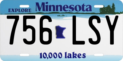 MN license plate 756LSY