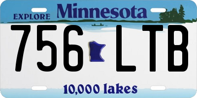 MN license plate 756LTB