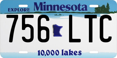 MN license plate 756LTC