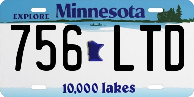 MN license plate 756LTD