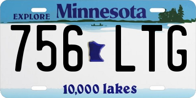 MN license plate 756LTG