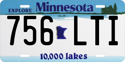 MN license plate 756LTI