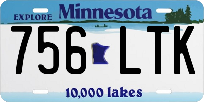 MN license plate 756LTK