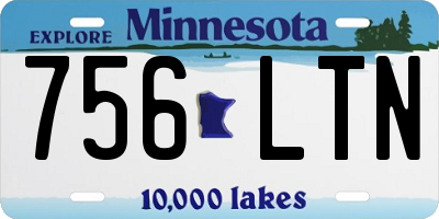 MN license plate 756LTN