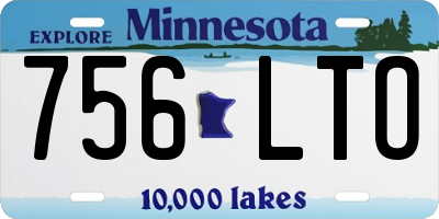 MN license plate 756LTO