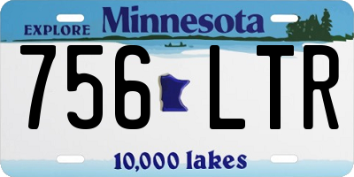 MN license plate 756LTR