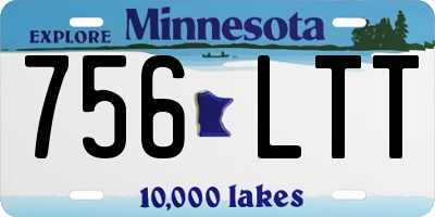 MN license plate 756LTT