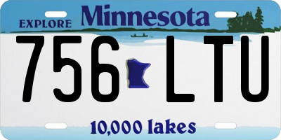MN license plate 756LTU