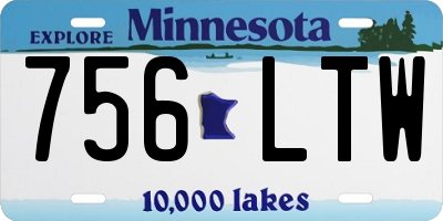 MN license plate 756LTW