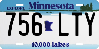 MN license plate 756LTY