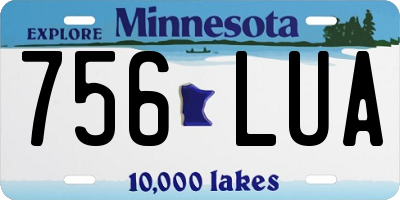 MN license plate 756LUA