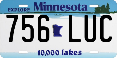 MN license plate 756LUC