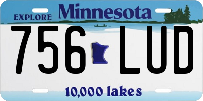 MN license plate 756LUD
