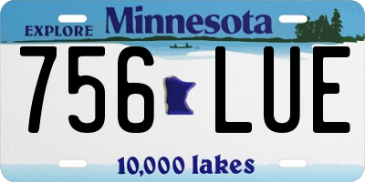 MN license plate 756LUE